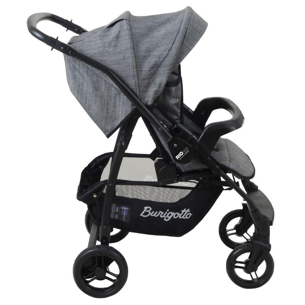 Carrinho De Bebê Burigotto Rio 22 Reversível Até 22kg Cinza Mesclado - 4