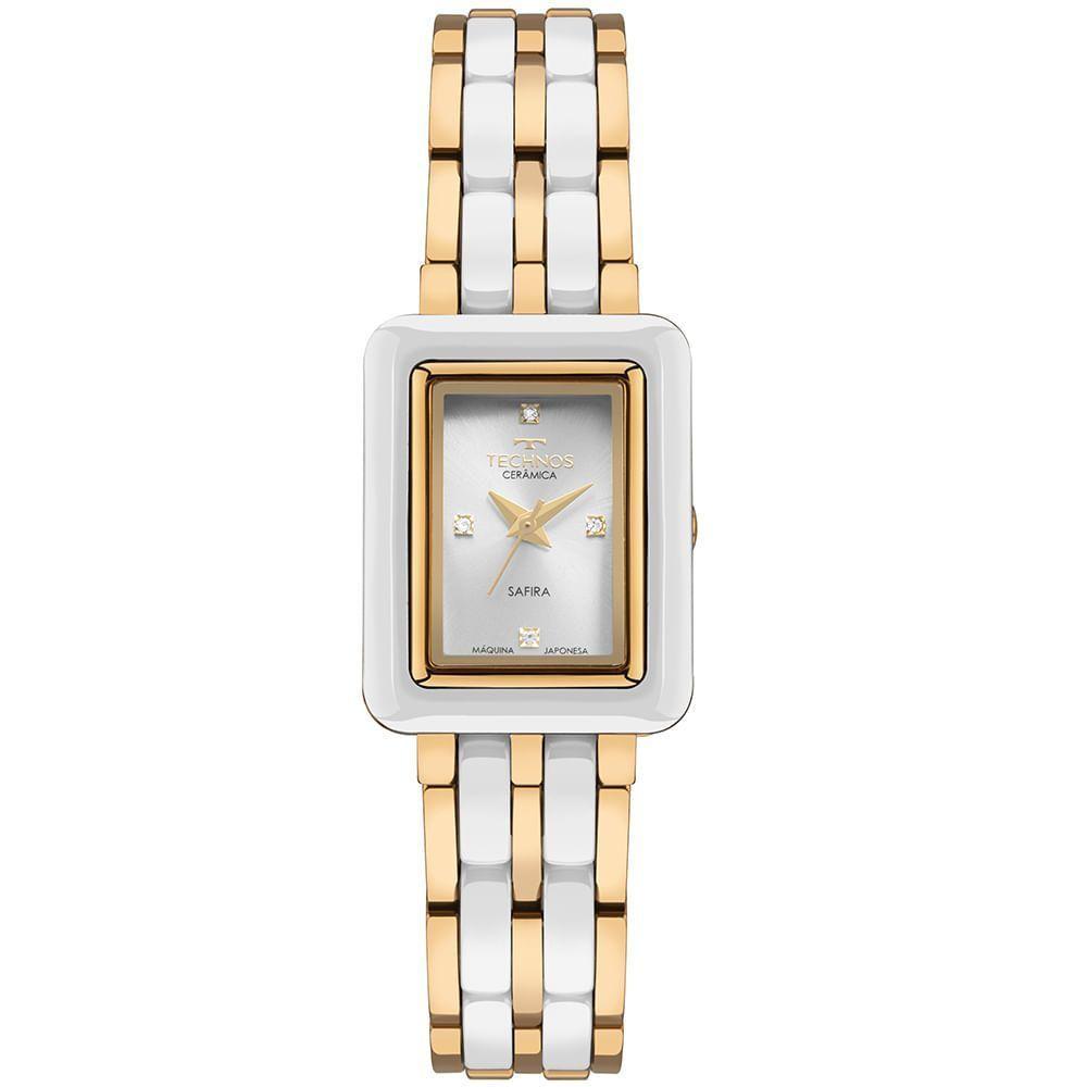 Relógio Technos Feminino Ceramic Sapphire Dourado - 5y36aa-1k - 1