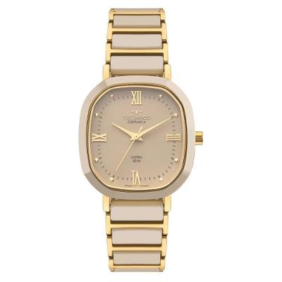Relógio Technos Feminino Ceramic Sapphire Dourado - 2035ner-1x