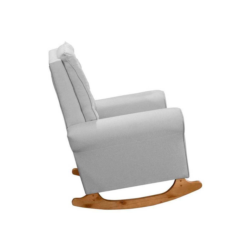 Poltrona Para Amamentação Paris Linho Ds Home Linho Cinza - 2