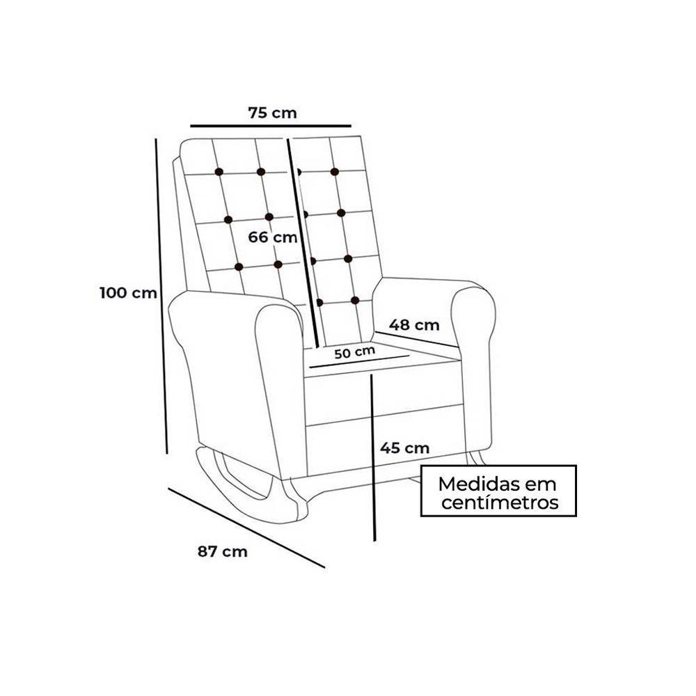 Poltrona Para Amamentação Paris Linho Ds Home Linho Cinza - 5