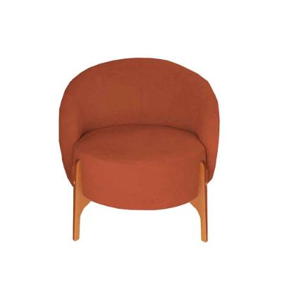 Poltrona Decorativa Luxo Ariela Bouclê Ds Home Bouclê Terracota