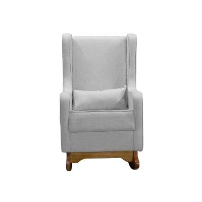 Poltrona De Leitura Retrô Linho Ds Home Linho Cinza