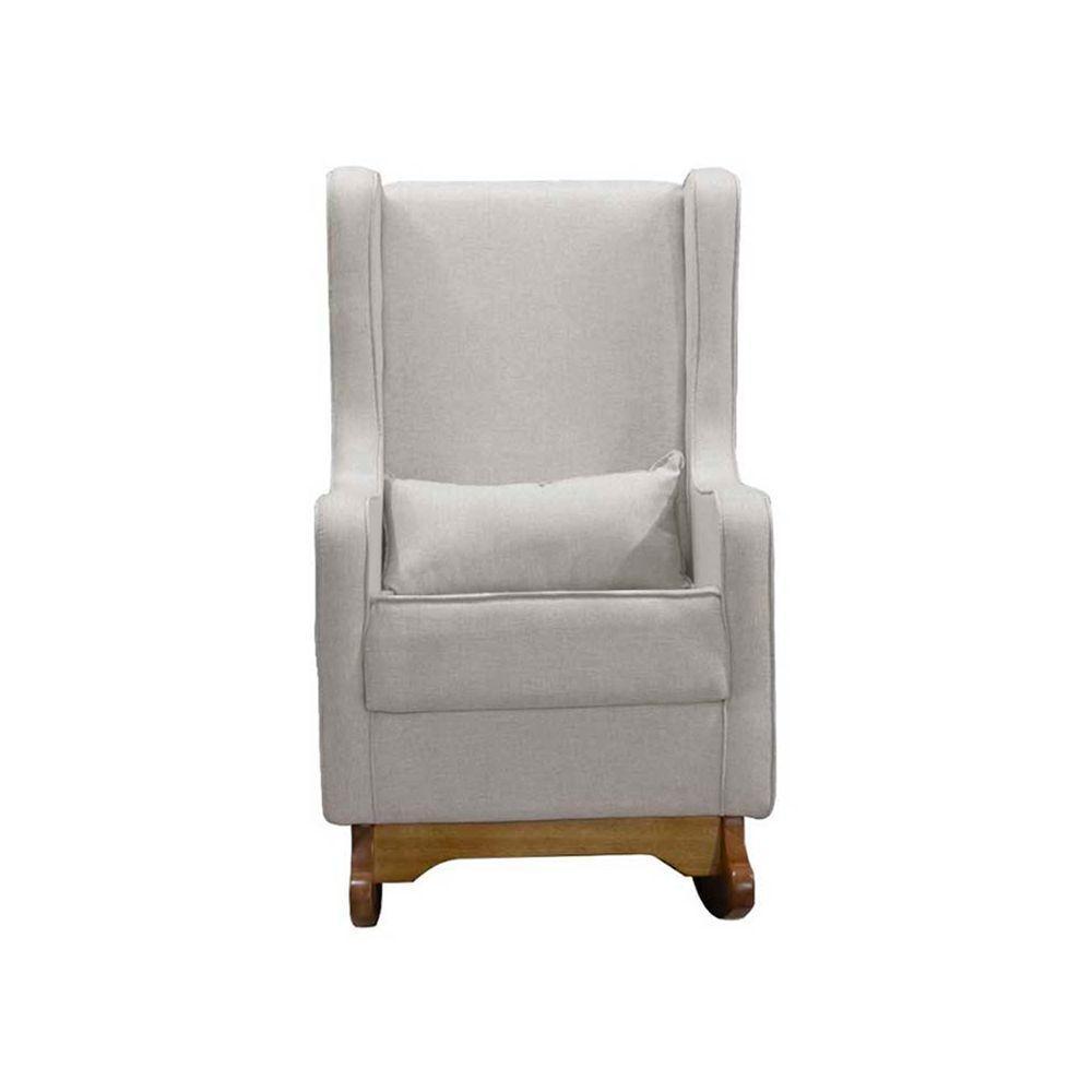 Poltrona De Leitura Retrô Linho Ds Home Linho Bege - 1