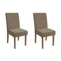 Cadeira De Cozinha Gardênia 2cad149 Madeirado Kit 2 Un Canela-boucle Bege Fendi - Kappesberg - 1