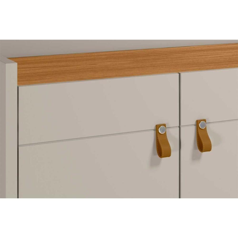Buffet De Sala Jantar Abruzzo C- 4 Portas Nature-off White - Linea Brasil - 5