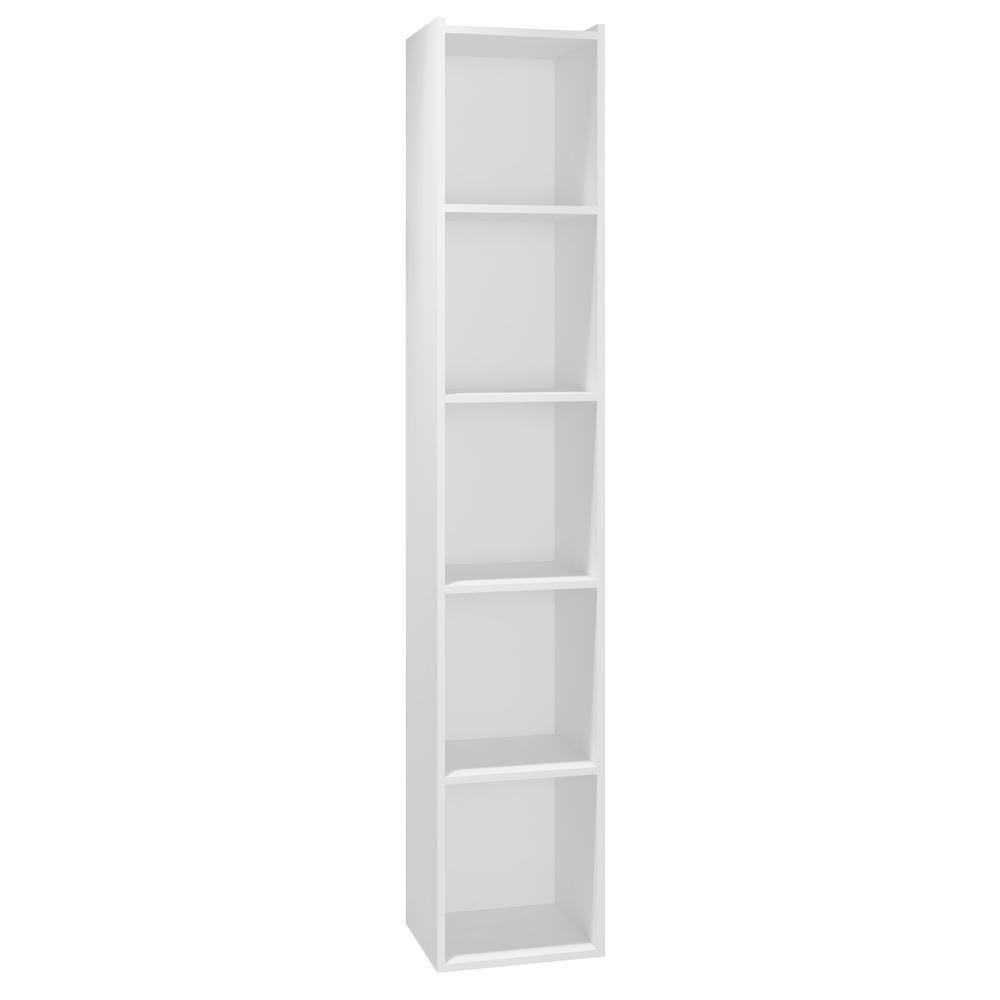 Estante Livreiro 4 Prateleiras 185x33 Cm Janaina Branco Reajl Moveis Branco - 2