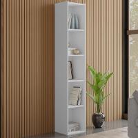 Estante Livreiro 4 Prateleiras 185x33 Cm Janaina Branco Reajl Moveis Branco - 3