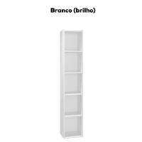 Estante Livreiro 4 Prateleiras 185x33 Cm Janaina Branco Reajl Moveis Branco - 5
