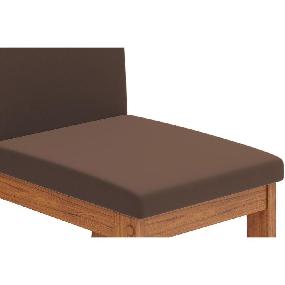 Cadeira Sala De Jantar Suzy Kit 2 Un Cedro-suede Creme - Dj Móveis - 3