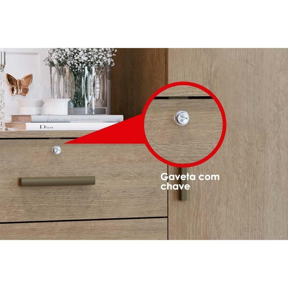 Cômoda Casal Aurora 1 Porta E 4 Gavetas Freijo-white Laca - Genialflex - 5