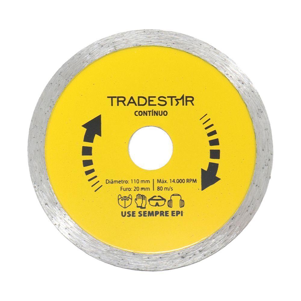 Disco Diamantado 110 Mm Continuo Pro Furo 20 Mm Tradestar - 1