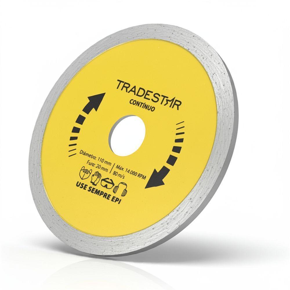 Disco Diamantado 110 Mm Continuo Pro Furo 20 Mm Tradestar - 3