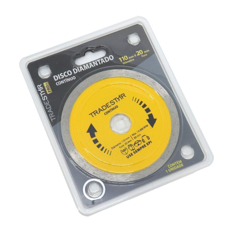 Disco Diamantado 110 Mm Continuo Pro Furo 20 Mm Tradestar - 4