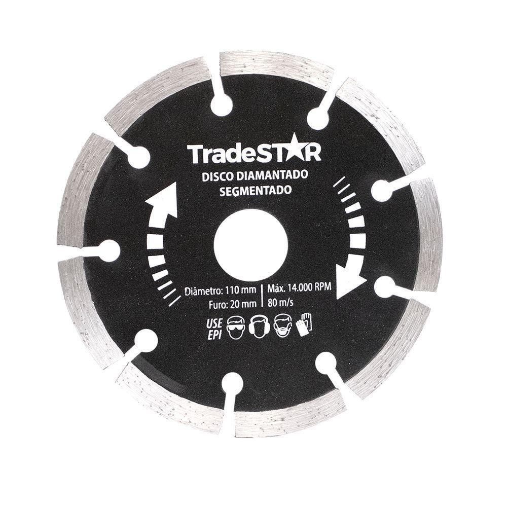 Disco Diamantado 110 Mm Segmentado Furo 20 Mm Tradestar - 1
