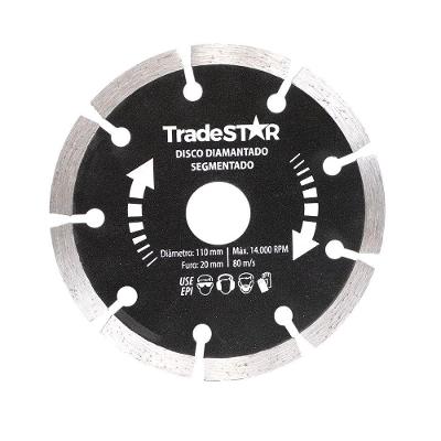 Disco Diamantado 110 Mm Segmentado Furo 20 Mm Tradestar