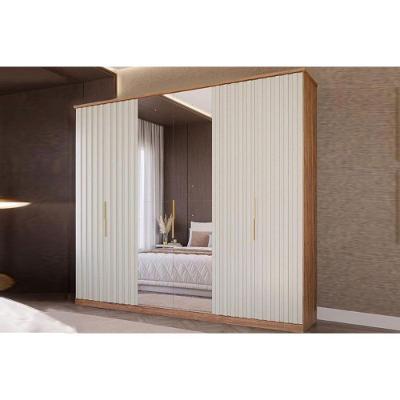Guarda Roupa Casal 6 Portas ( 2 C- Espelho) E 6 Gavetas La Belle Cinamomo-off White - Panan