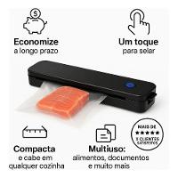 Máquina Seladora A Vácuo Portátil 90w Bivolt Para Conservação De Alimentos