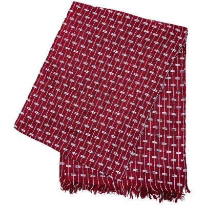 Manta Para Sofá Grande De 2 E 3 Lugares 2,50x1,80 Gigante Capa Protetor De Sofa E Cama Cores Variadas Vinho C-branco