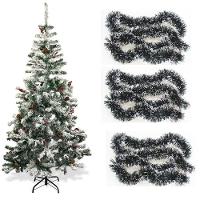 Kit Pinheiro Arvore De Natal 1,80m Luxo Com Neve Nevada 611 Galhos + 3 Festão Nevado árvore Cheia - 7