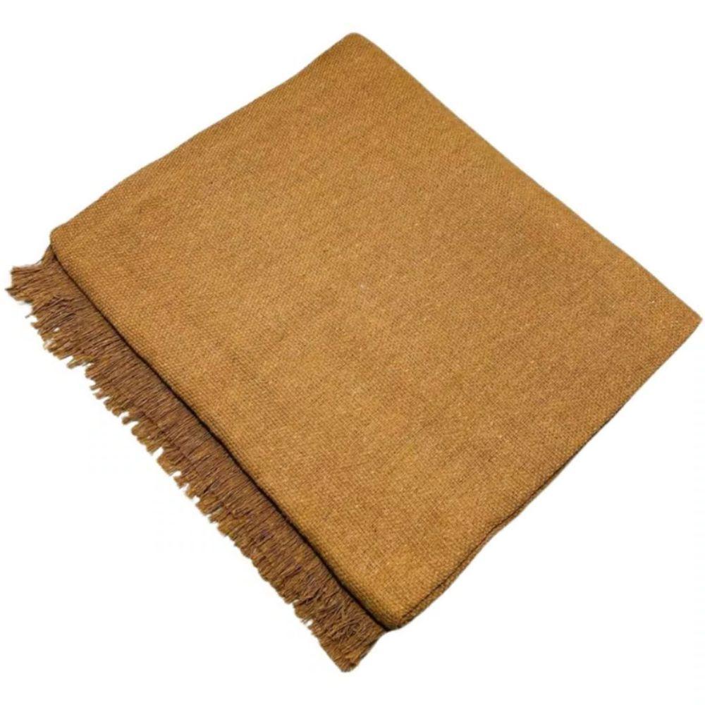 Manta Para Sofá 2 E 3 Lugares Super King Luxo Gigante 3,00x1,80 Cobertor Capa De Sofa E Cama Grande Caramelo - 1