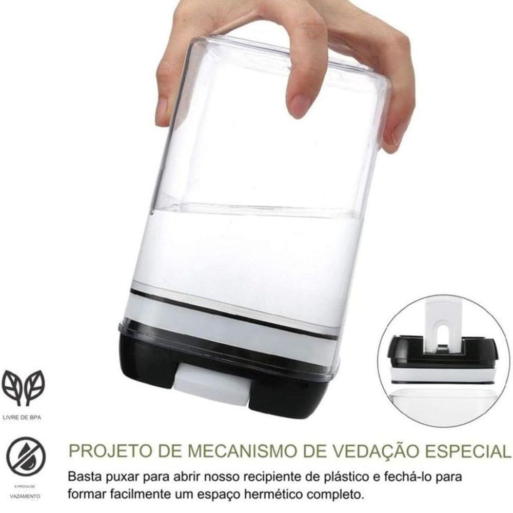 Kit 7 Potes Herméticos Acrílico Cereais Bolachas Castanhas Macarrão Sucrilhos - 5