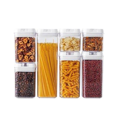 Kit 7 Potes Herméticos Acrílico Cereais Bolachas Castanhas Macarrão Sucrilhos