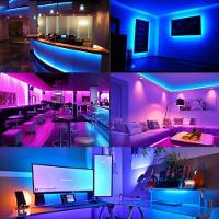 Fita Led Rgb 5m Com Controle Remoto Fonte Bivolt E Efeitos Luminosos