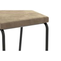 Kit 2 Cadeiras Sala Jantar Zaria 2c128prf Aço 2 Un Preto-linho Bege Fendi - Kappesberg - 5