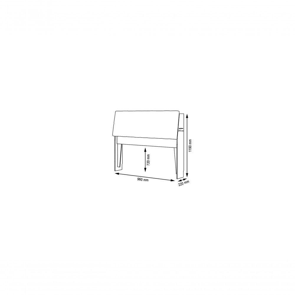 Cabeceira Box Solteiro 0,88 Isis Branco Com Painel Class Branco - Framar Móveis - 2