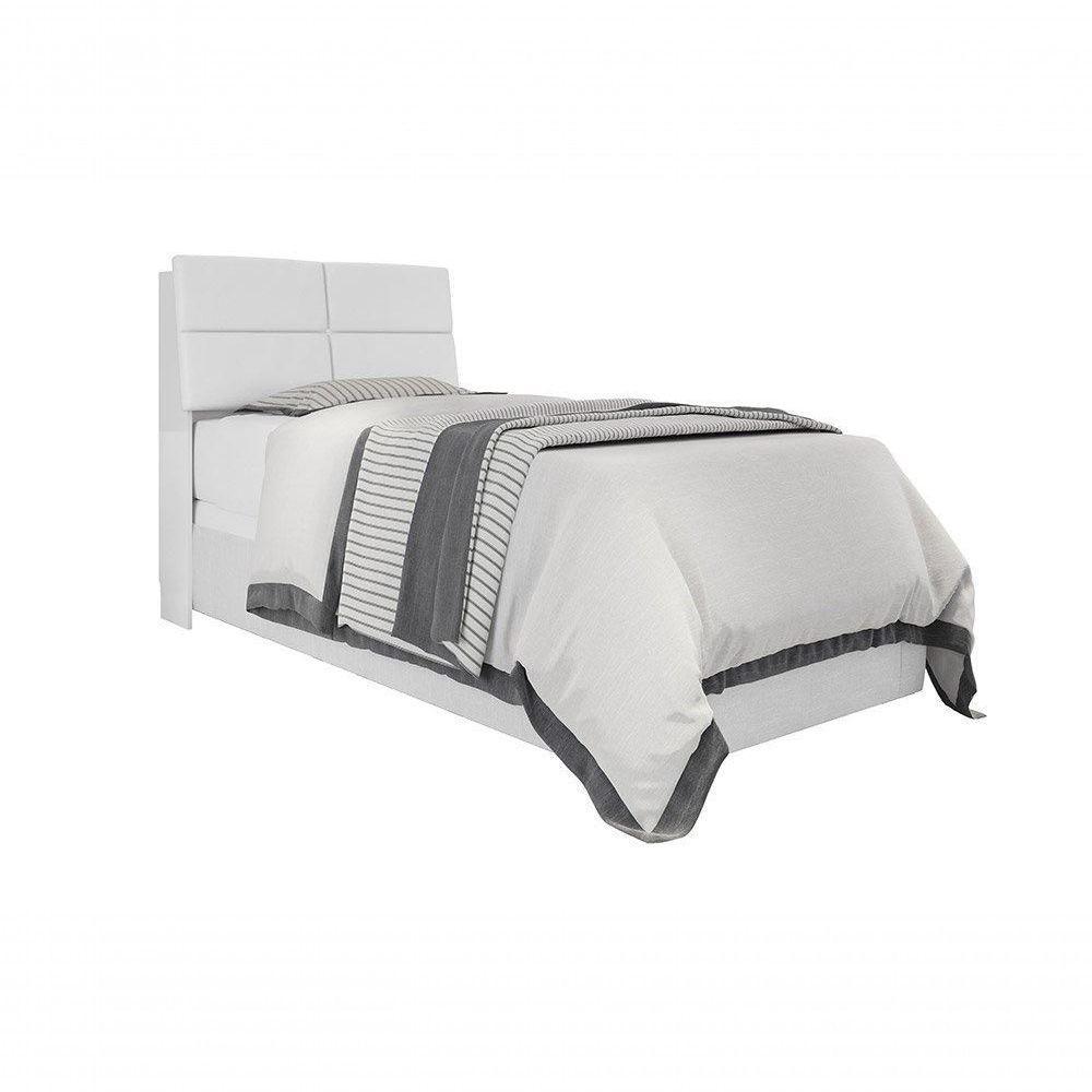 Cabeceira Box Solteiro 0,88 Isis Branco Com Painel Class Branco - Framar Móveis - 5