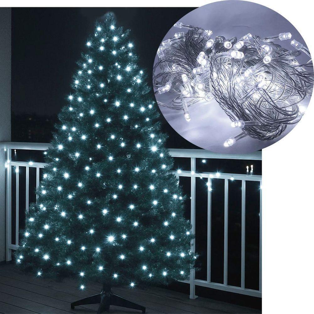 Pisca Cordão Varal Natal 100 Lâmpadas Led Branco De 10m 220v - 1