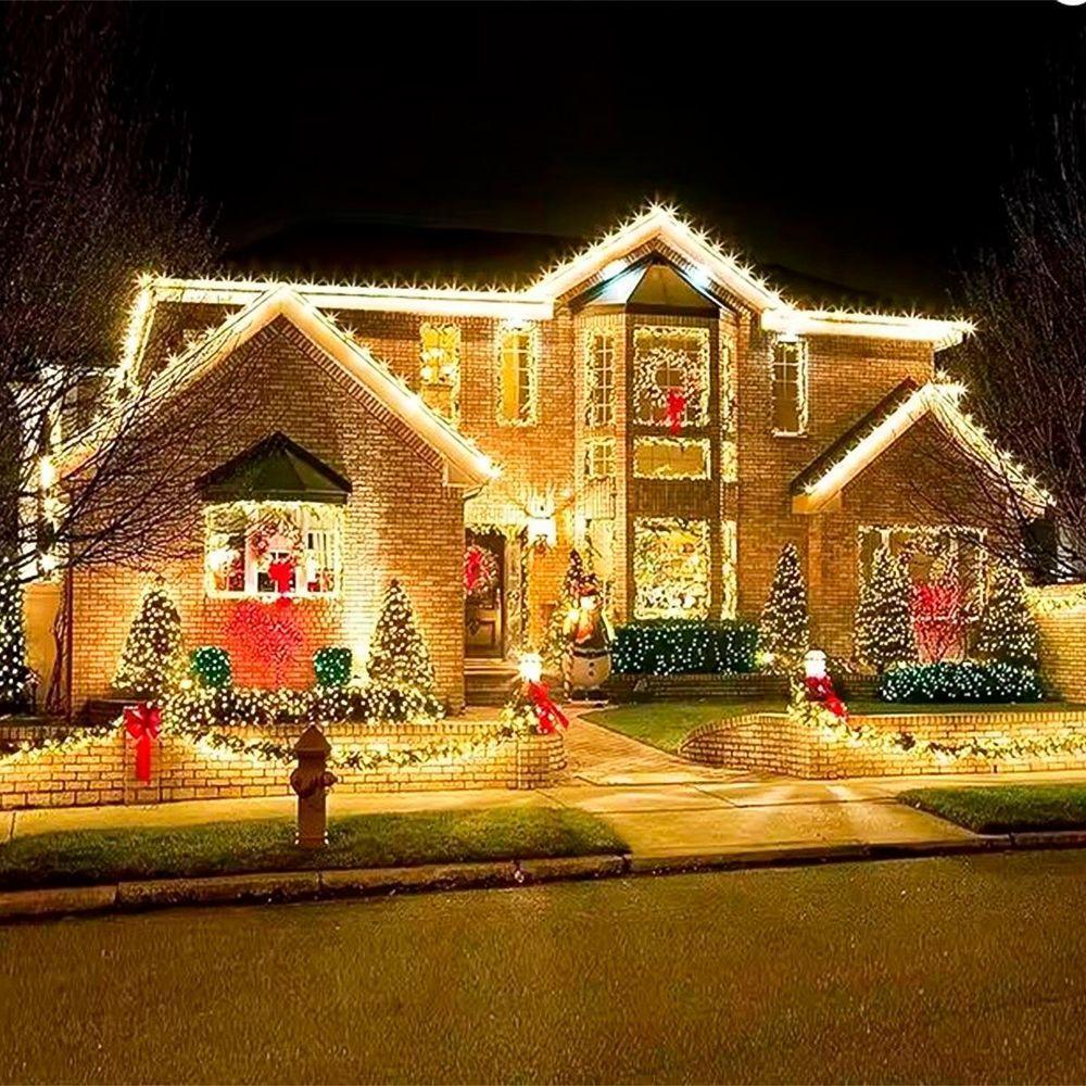 Pisca Cordão Solar Natal 100 Lâmpadas Led Luz Amarelo De 10m - 3