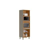 Paneleiro De Cozinha Modulado Allure C- 5 Portas E 2 Nichos P- Fornos 70cm Jequitiba-gris Fosco - Linea Brasil - 5