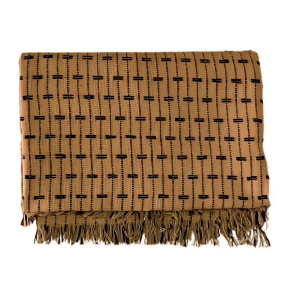 Manta Grande Para Sofá De 2 E 3 Lugares 100% Algodão 2,50x1,80 Capa Protetora De Sofa Gigante Caramelo-preto - 1