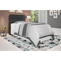 Cabeceira Box Solteiro 0,88 Isis Chocolate Com Painel Class 013 - Framar Móveis - 1