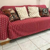 Manta Para Sofá 2 E 3 Lugares Luxo Gigante 2.50x1.80 Capa De Sofa Decorativa Terracota Várias Cores Vermelho C-branc - 1