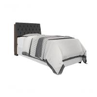 Cabeceira Box Solteiro 0,88 Isis Chocolate Com Capitonê Preto - Framar Móveis - 5