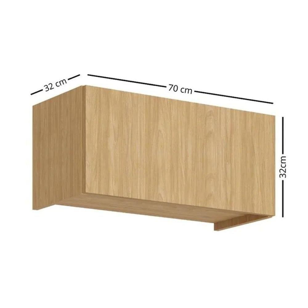 Armário Aéreo Cozinha Modulado Rebeca C- 1 Porta 70cmn Mel - Movelbento - 2