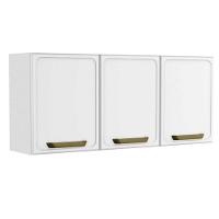 Armário Aéreo Cozinha Modulado Bella C- 3 Portas 120cm Branco - Bertolini - 1