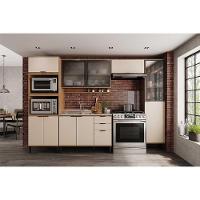 Armário Aéreo Cozinha Modulado Alpha 2500 C- 2 Portas C- Vidro 120cm Branco - Carraro - 2