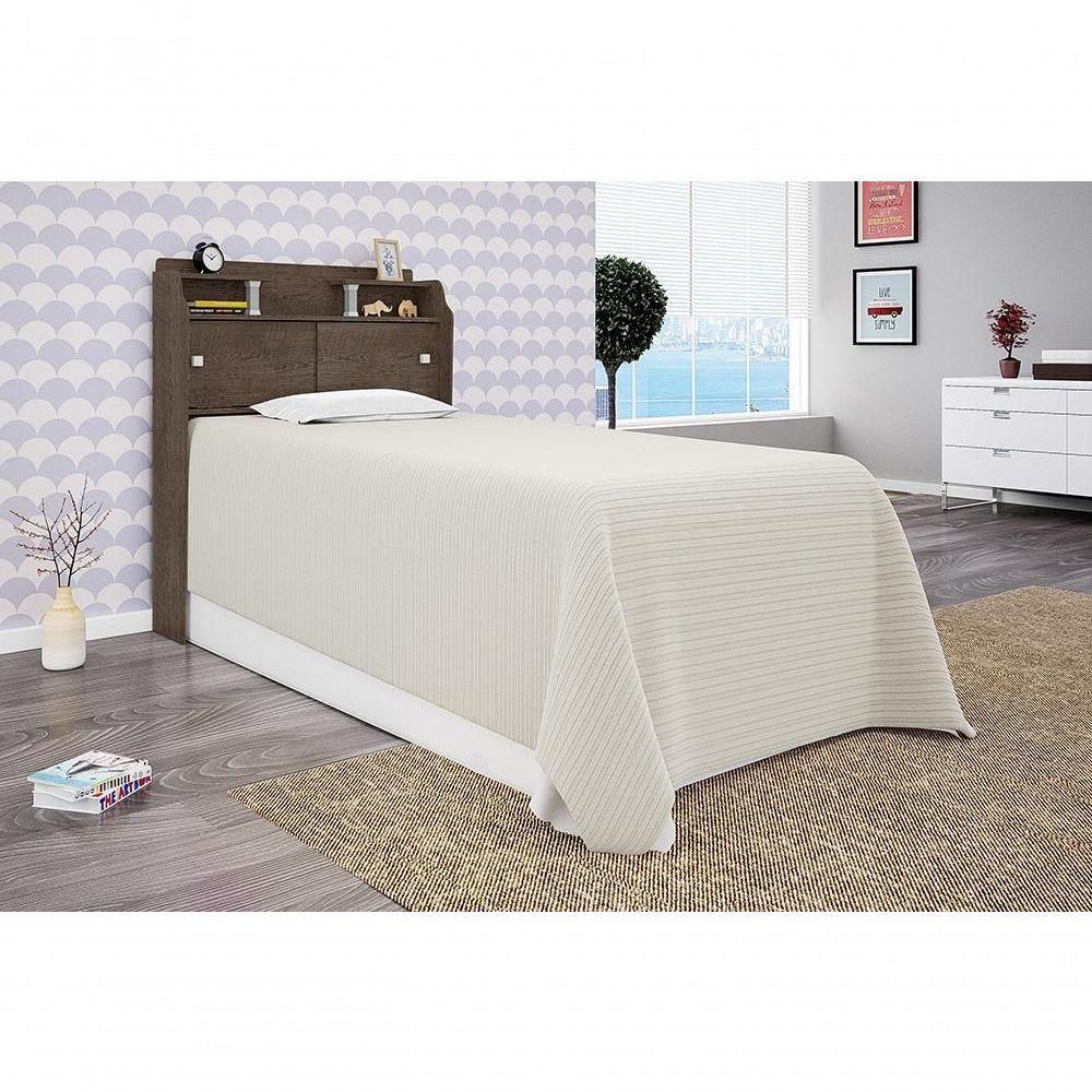 Cabeceira Box Solteiro 0,88cm Elisa Chocolate - Framar Móveis - 1