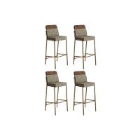 Banqueta Sala De Jantar Duo 1753 Kit 4 Un Rose-linho Areia-ano Caramelo - Carraro - 1