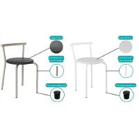 Banqueta Sala De Jantar 105 Kit 6 Uni Branco-courano Branco - Carraro - 7