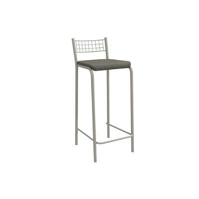 Banqueta De Cozinha Gênova 1b705nk Aço 1 Un Niquel-linho Escuro - Kappesberg