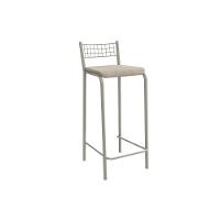 Banqueta De Cozinha Gênova 1b705nk Aço 1 Un Niquel-linho Bege Fendi - Kappesberg - 1