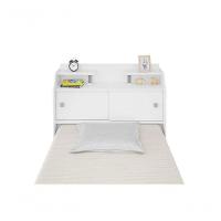 Cabeceira Box Solteiro 0,88cm Elisa Branco Branco/preto - Framar Móveis - 2