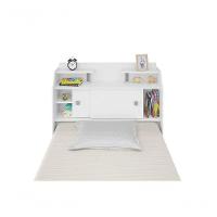 Cabeceira Box Solteiro 0,88cm Elisa Branco Branco/preto - Framar Móveis - 5