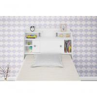 Cabeceira Box Solteiro 0,88cm Elisa Branco Branco/preto - Framar Móveis - 10