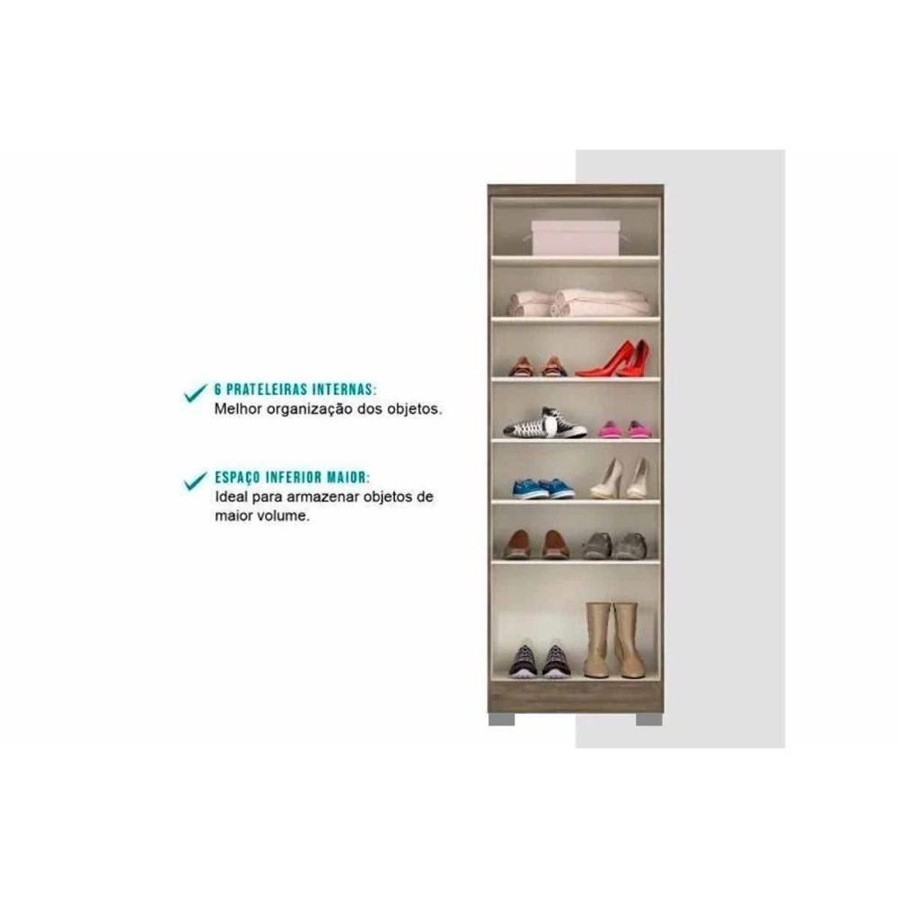 Armário Multiuso Lavanderia 424 C- 2 Portas E Pés Legno - Carraro - 4